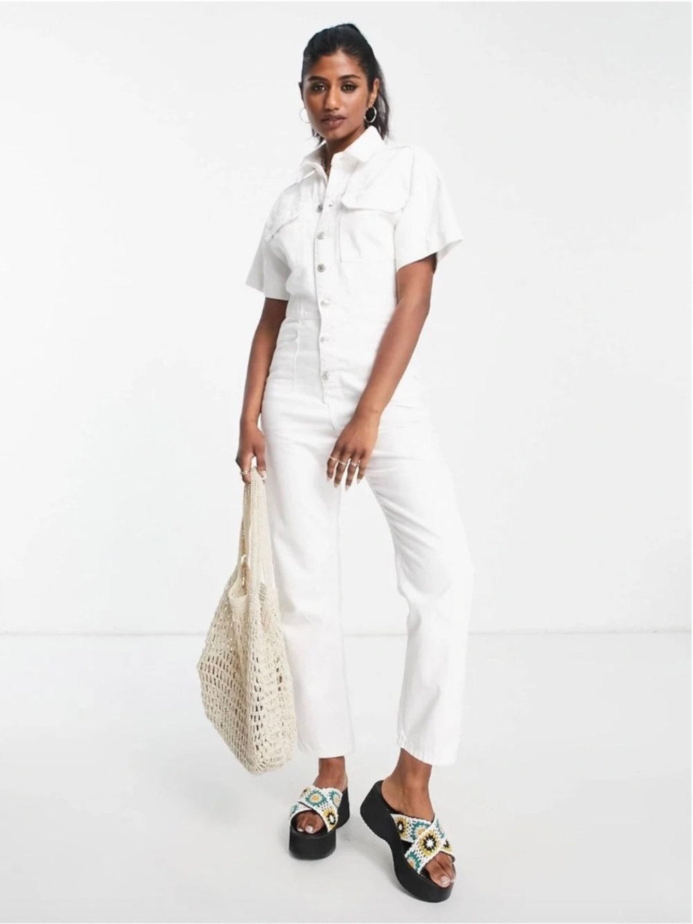 Free People We The Free Marci Coverall White Small